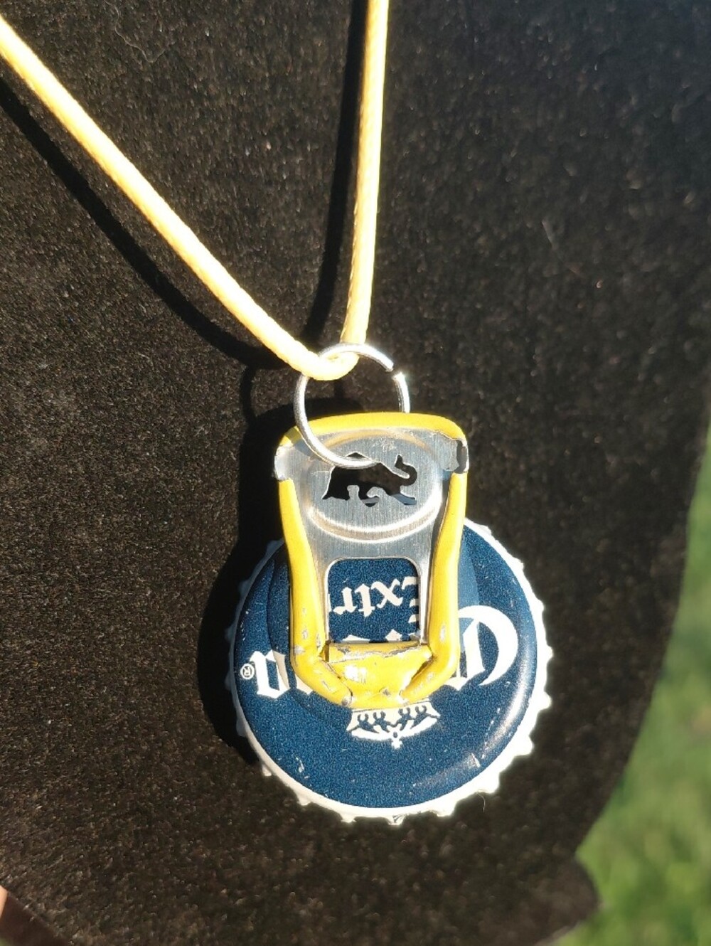 Handcrafted Duck in a Pool Necklace - Picture 5 of 5
